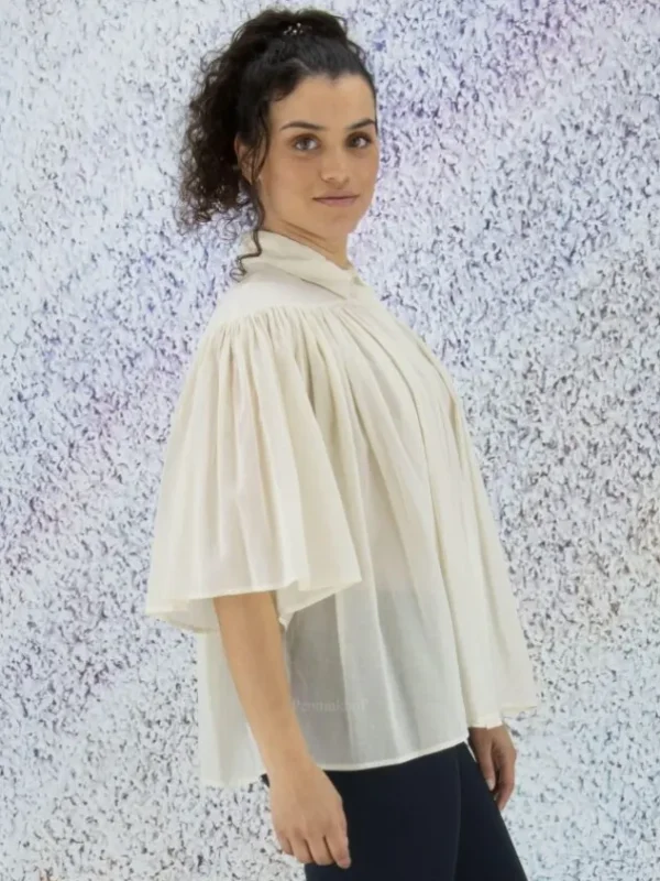 Peserico blouses S016197L1 00481 Cream White
